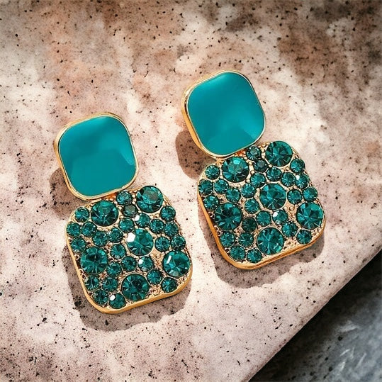 The Diva Earrings - Turquoise